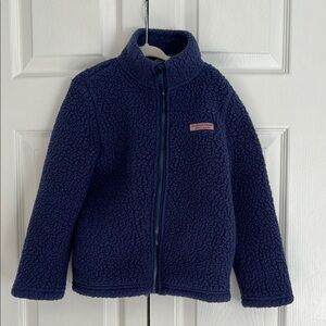 Vineyard Vines Navy Blue Kids Fleece Jacket